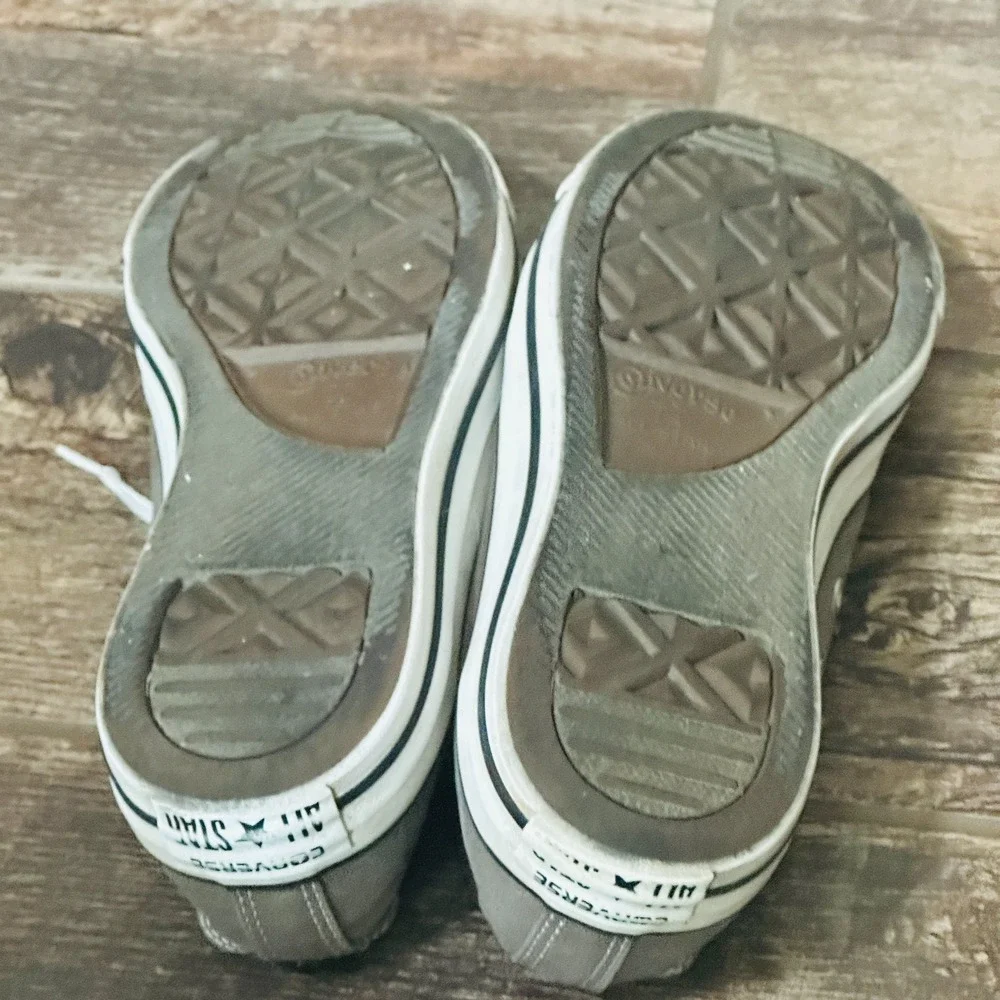 Converse Chuck Taylor All Star Mens Size 8 Gray White Athletic Shoes Sneakers